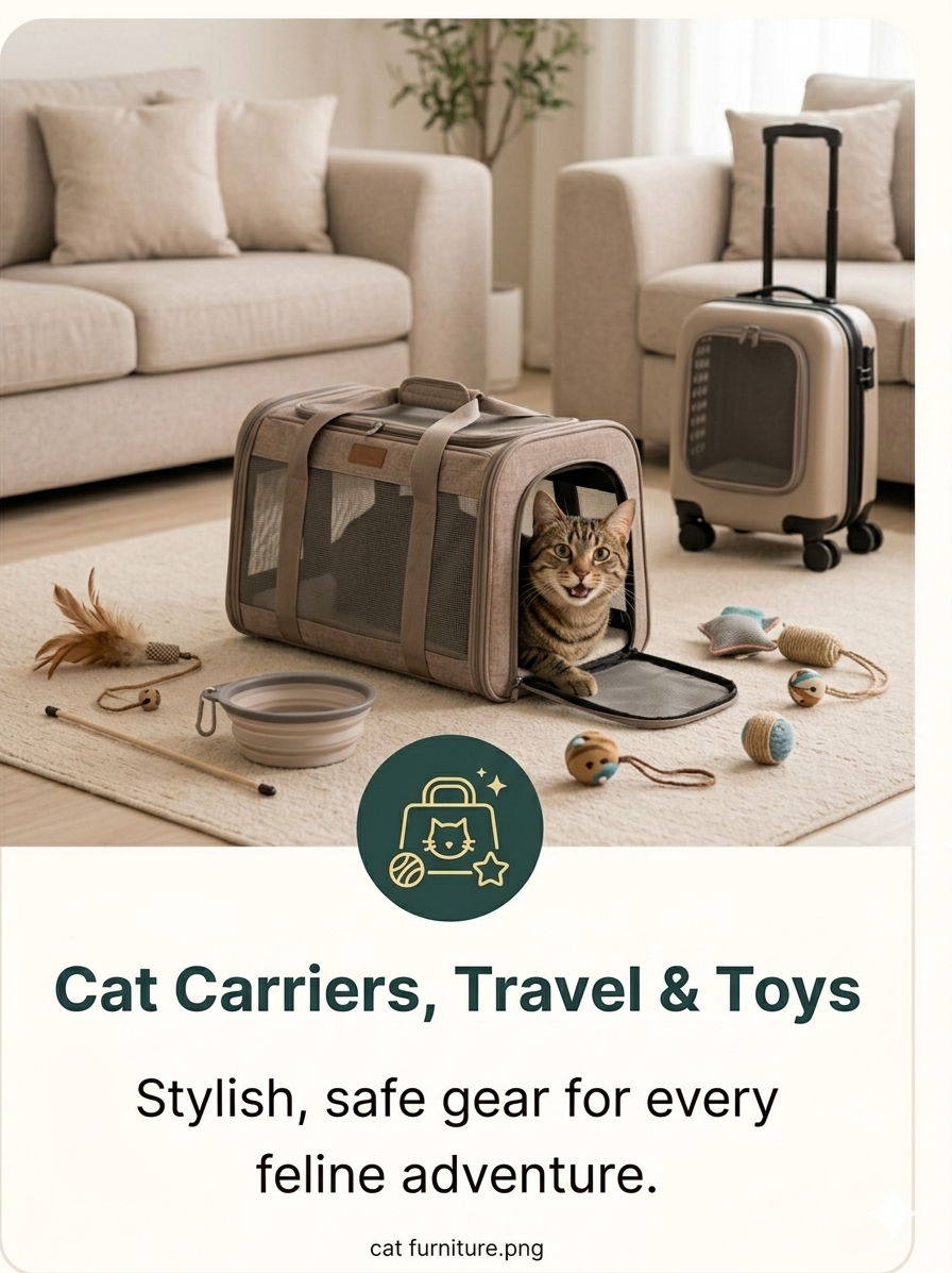 Cat Carriers, Travel & Toys