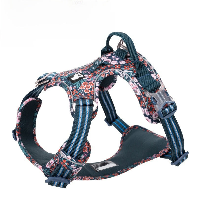 Dog wearing reflective waterproof harness — Pawnests