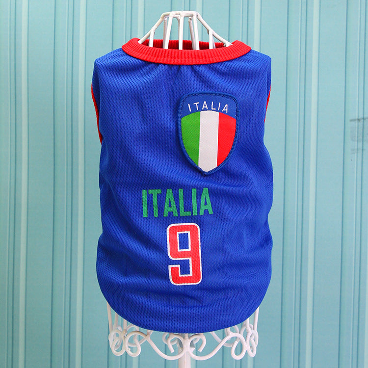Dog and cat Soccer Team Vest Summer Apparel Pawnests