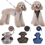 Puppy wearing pink harness and leash set — Pawnests