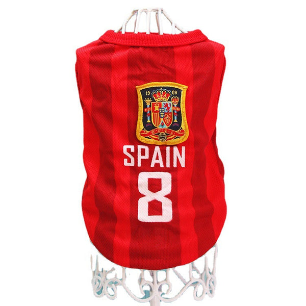Dog and cat Soccer Team Vest Summer Apparel Pawnests