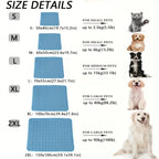 Dog cooling mat size comparison view — Pawnests
