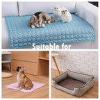 Portable foldable dog cooling mat for travel and car use