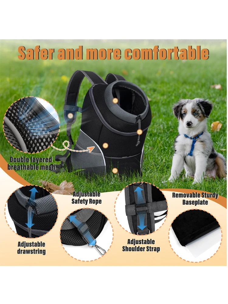 Front-Folded Mesh Pet Travel Backpack Pawnests