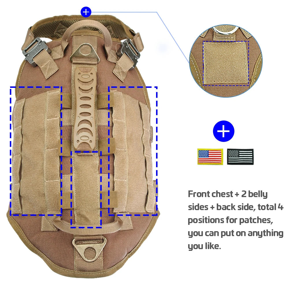 High-Quality Tactical No-Pull Dog Harness Pawnests