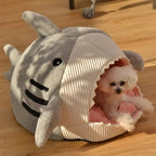 Luxury Plush Shark Pet Cave Pawnests