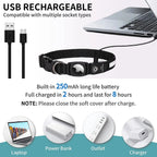 Waterproof LED AirTag Dog CollarUSB Chargeable for Airtag no Airtag included Pawnests