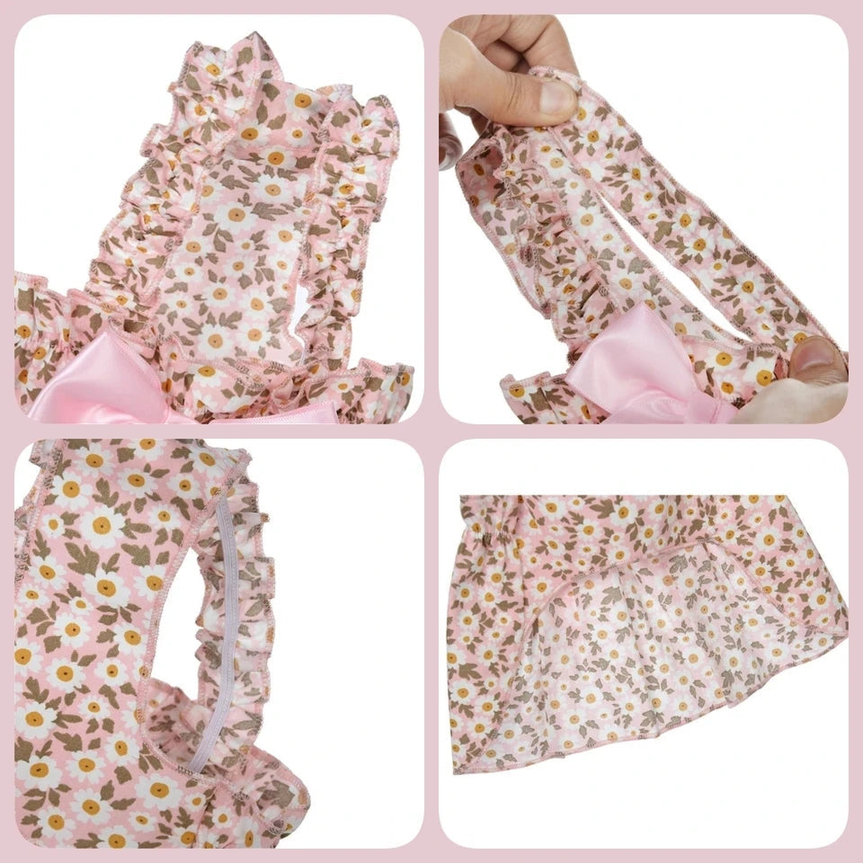 Romantic Pink Floral Pet Summer Dress Pawnests
