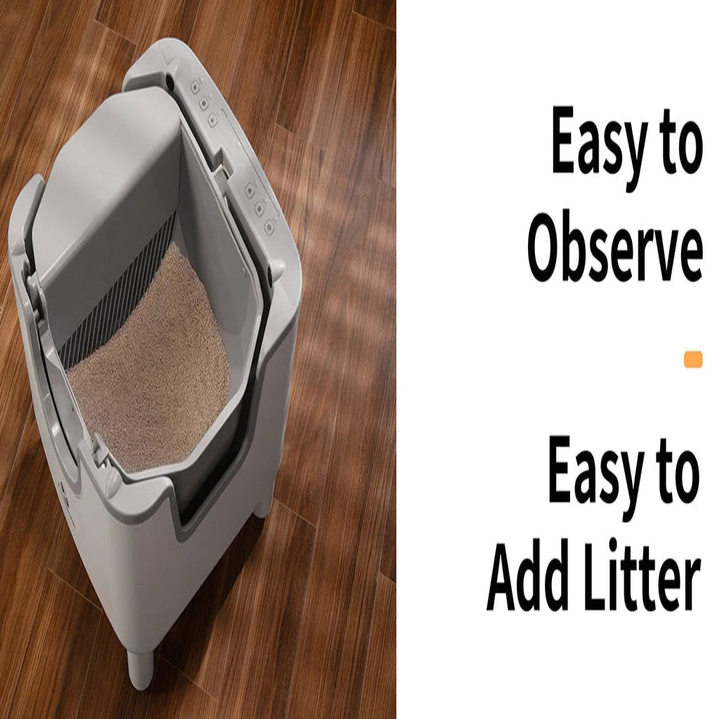 F6 Self-Cleaning Litter Box: An open-top, automatic, and safe solution for hassle-free odor control. Pawnests