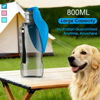 Portable leak-proof dog water bottle 800ml — Pawnests