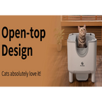 F6 Self-Cleaning Litter Box: An open-top, automatic, and safe solution for hassle-free odor control. Pawnests