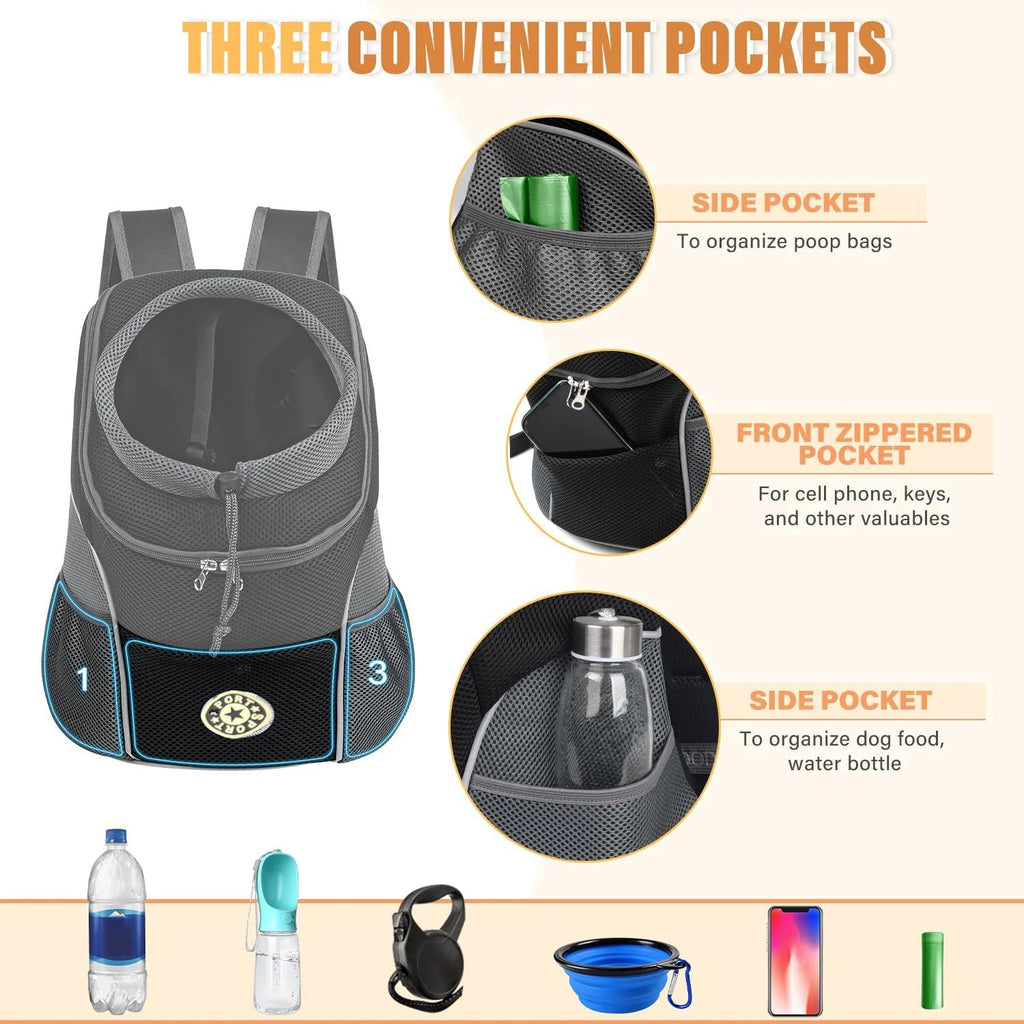 Front-Folded Mesh Pet Travel Backpack Pawnests