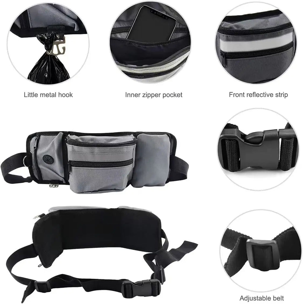 Reflective Outdoor Dog Training Waist Bag Pawnests
