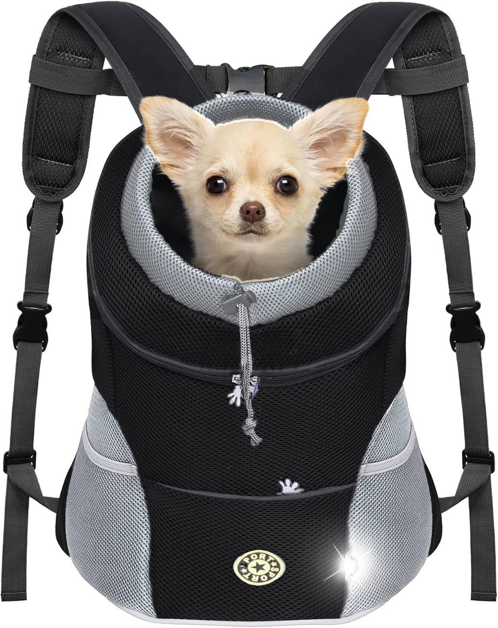Front-Folded Mesh Pet Travel Backpack Pawnests