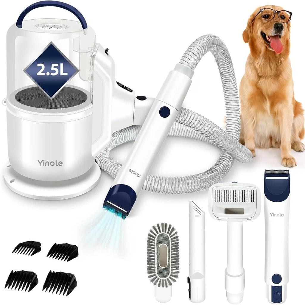 High-capacity pet grooming vacuum kit with full attachment set — for dogs and cats | Pawnests