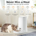 ROJECO Automatic Cat Feeder Pet Smart WiFi Cat Food Dispenser Pawnests