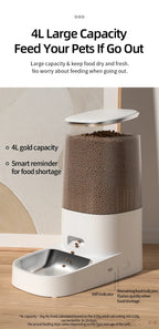 ROJECO Automatic Cat Feeder Pet Smart WiFi Cat Food Dispenser Pawnests