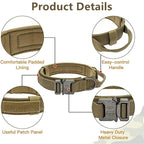 High quality Heavy-Duty Tactical Dog Collar & Leash S Pawnests