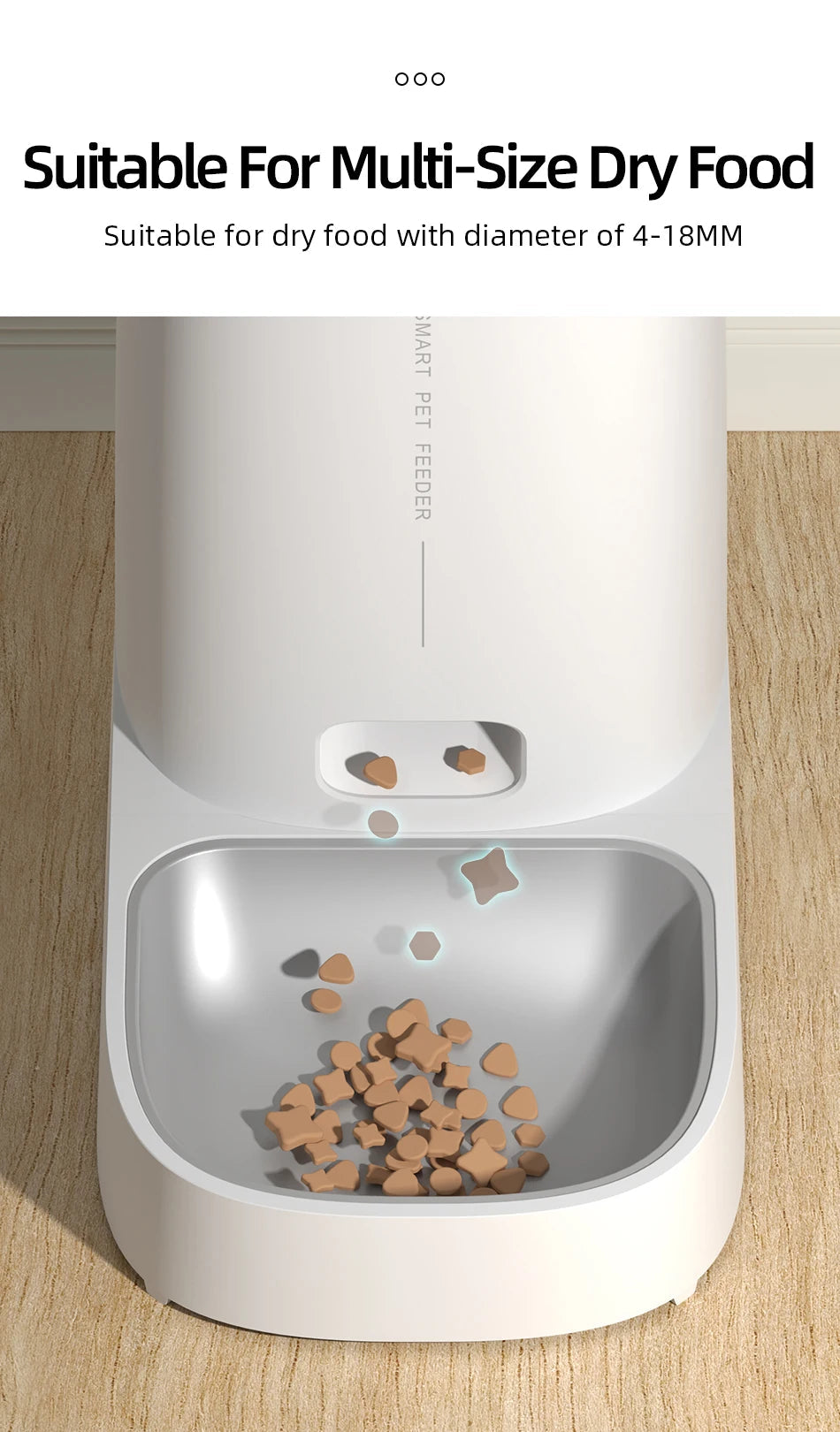 ROJECO Automatic Cat Feeder Pet Smart WiFi Cat Food Dispenser Pawnests
