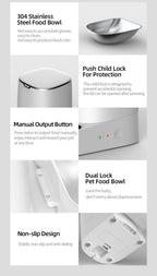 ROJECO Automatic Cat Feeder Pet Smart WiFi Cat Food Dispenser Pawnests