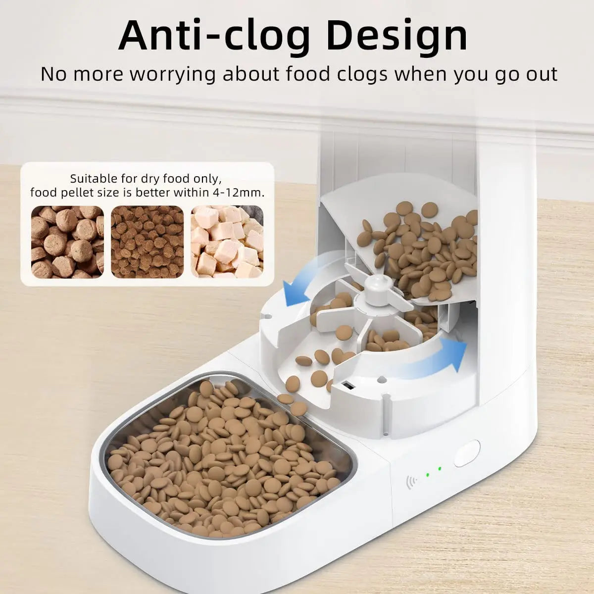 ROJECO Automatic Cat Feeder Pet Smart WiFi Cat Food Dispenser Pawnests