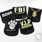 FBI print pet summer vest on small dog — stretch fit easy on off | Pawnests