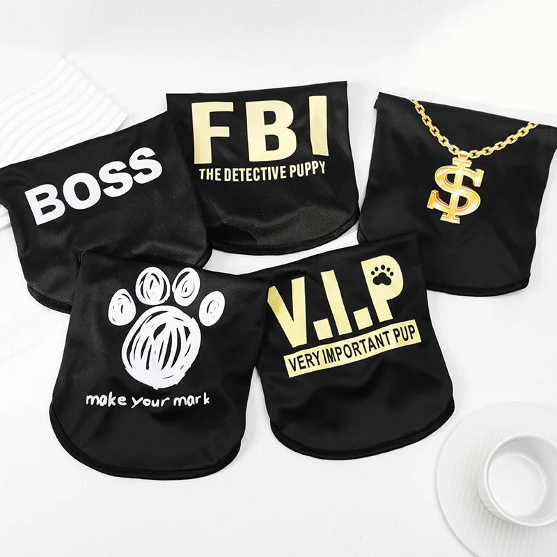 FBI print pet summer vest on small dog — stretch fit easy on off | Pawnests