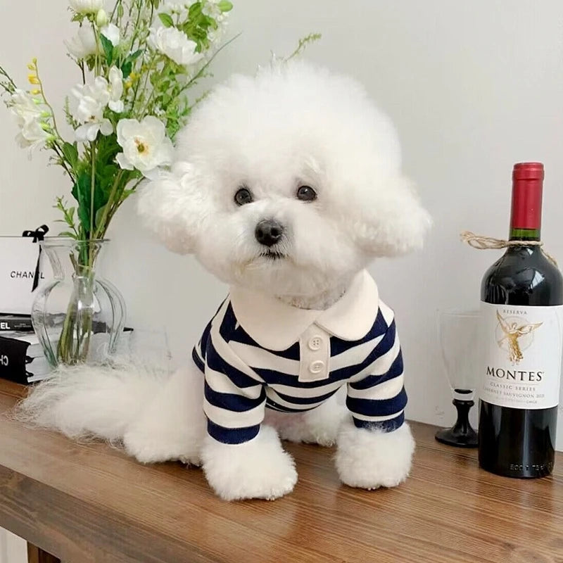 Summer Striped Pet T-Shirt Dog Soft Pullover Pawnests