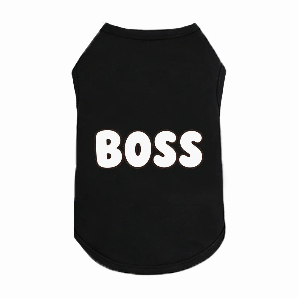 VIP summer dog vest close up print detail — vibrant graphic pet shirt | Pawnests