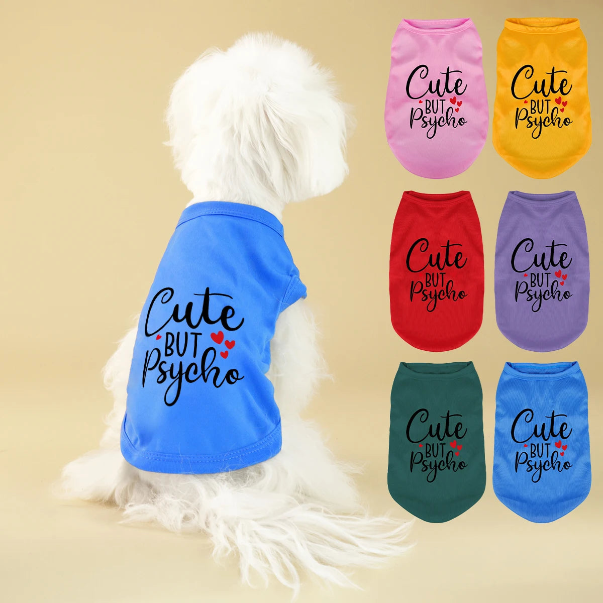 Cute but Psycho - Summer Vest for Dog and cat Pawnests