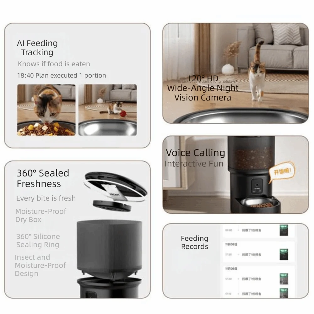 Smart Large-Capacity Automatic Pet Feeder Pawnests