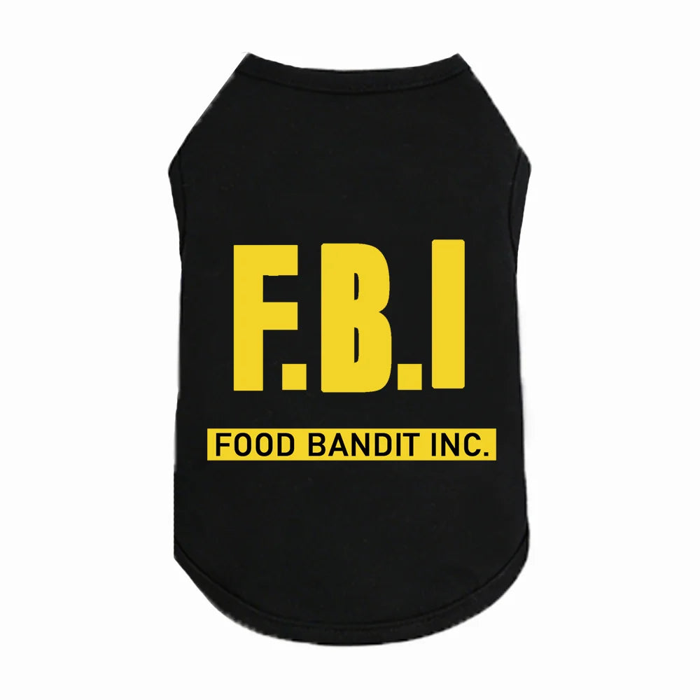 FBI dog vest worn by pug — funny pet apparel summer collection | Pawnests