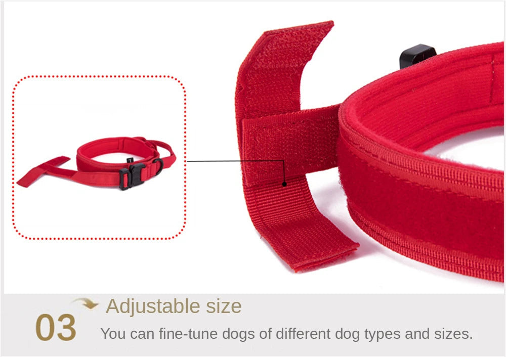 High quality Heavy-Duty Tactical Dog Collar & Leash S Pawnests