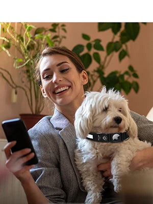 Waterproof LED AirTag Dog CollarUSB Chargeable for Airtag no Airtag included Pawnests