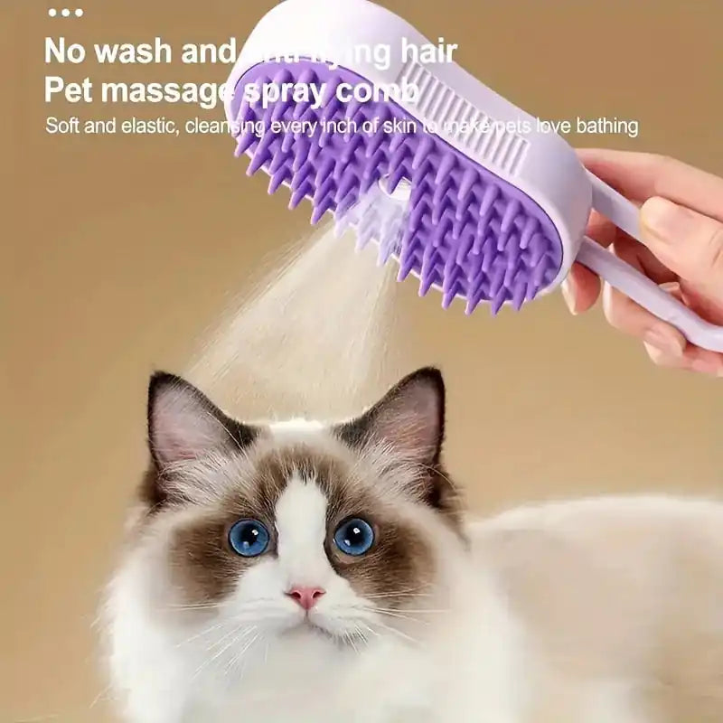 AeroBrush | 3-in-1 Foldable Steam Pet Brush Pawnests