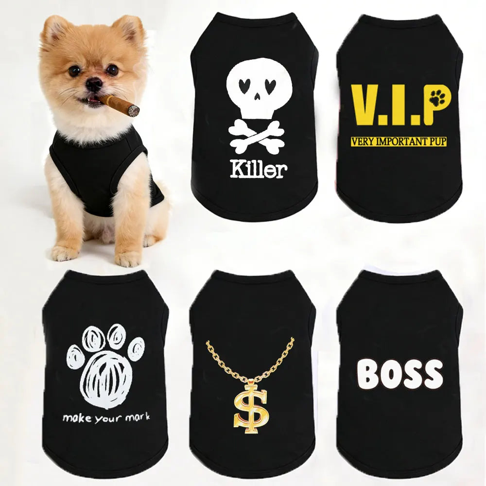 Pet summer fashion vest killer design — lightweight graphic vest for dogs and cats | Pawnests