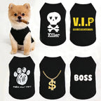 Pet summer fashion vest killer design — lightweight graphic vest for dogs and cats | Pawnests