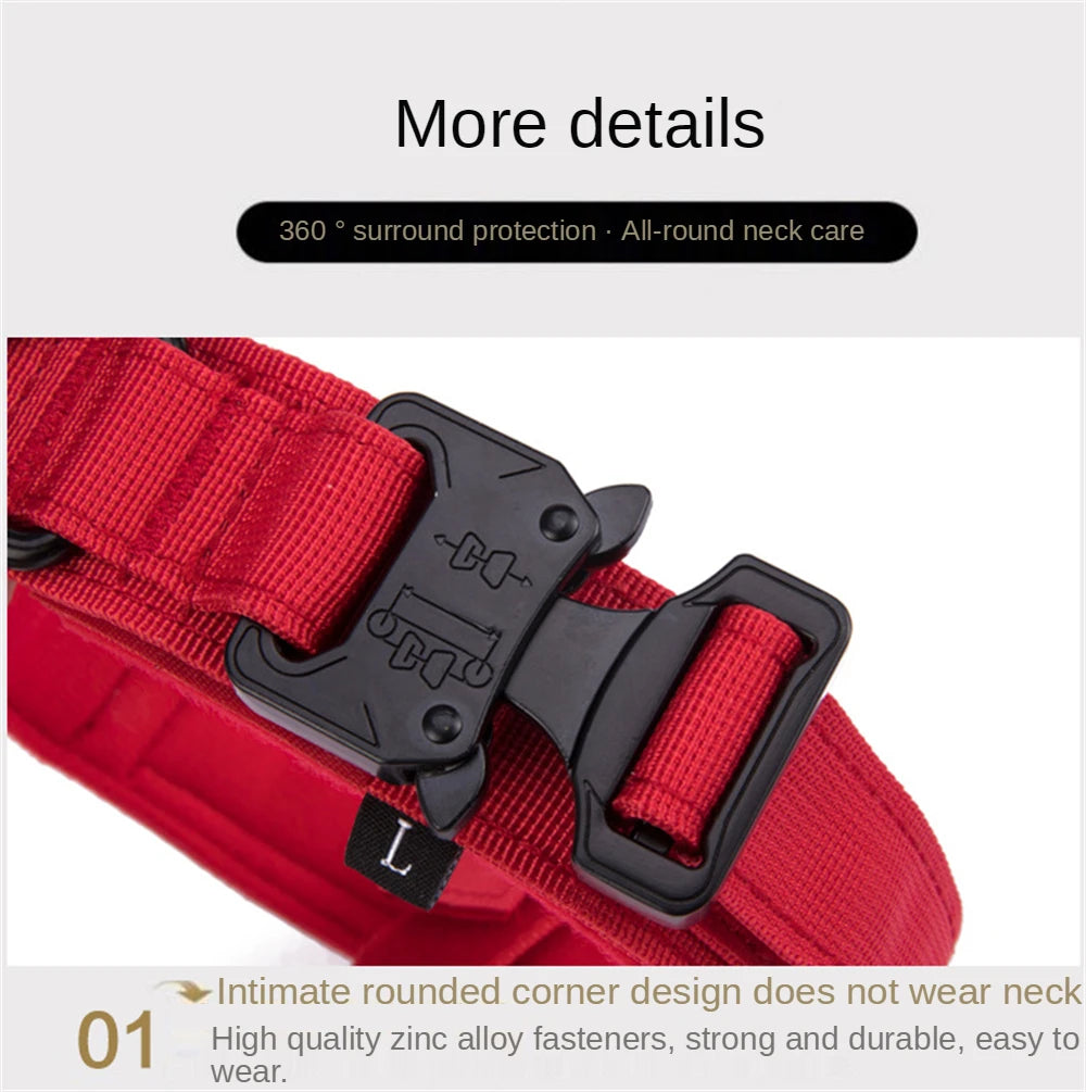 High quality Heavy-Duty Tactical Dog Collar & Leash S Pawnests