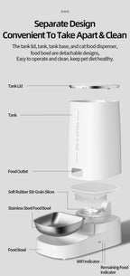 ROJECO Automatic Cat Feeder Pet Smart WiFi Cat Food Dispenser Pawnests