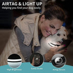 Waterproof LED AirTag Dog CollarUSB Chargeable for Airtag no Airtag included Pawnests