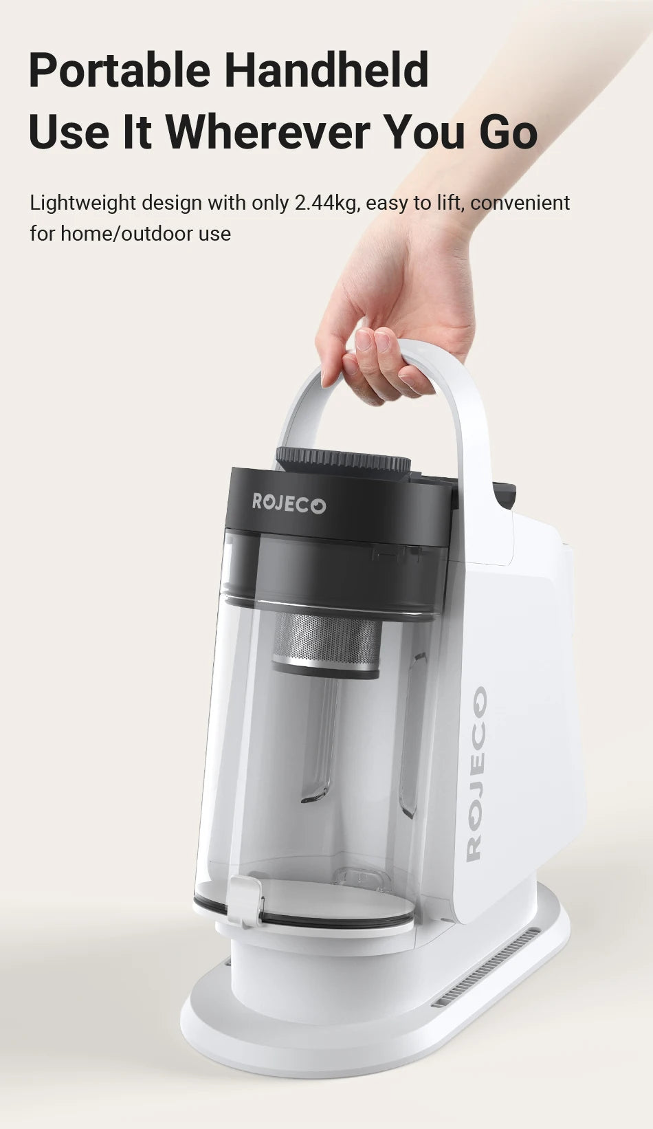 ROJECO 5-in-1 Smart Pet Grooming Vacuum Pawnests