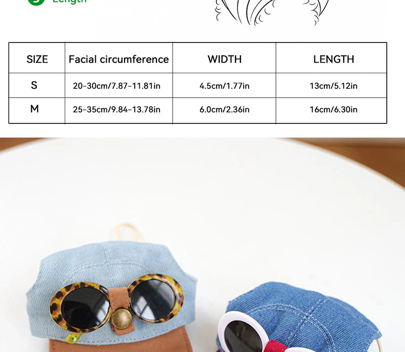 Trendy Pet Sun Hat & Sunglasses Set Pawnests