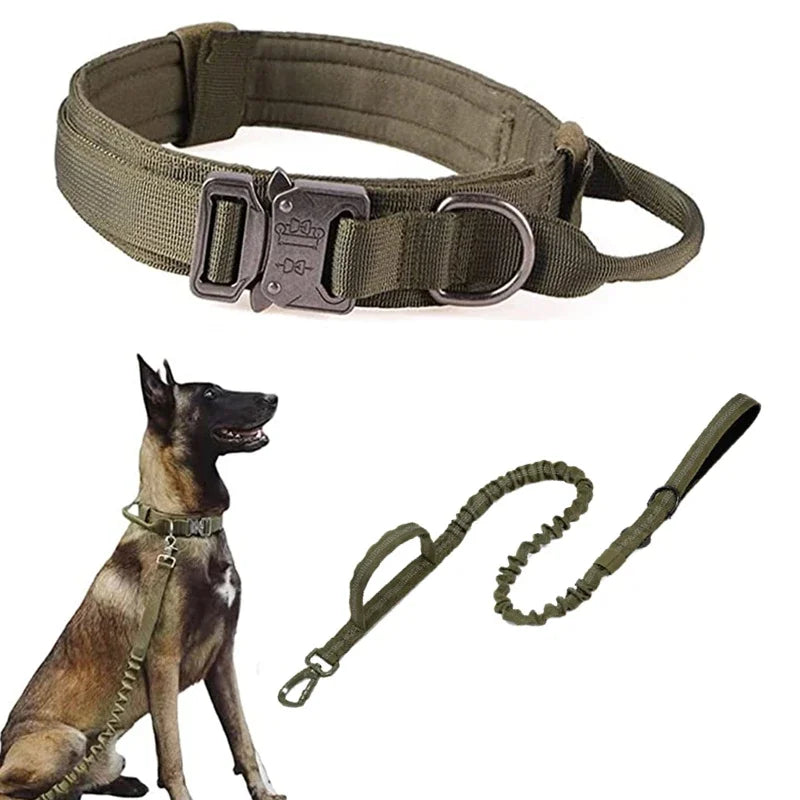 High quality Heavy-Duty Tactical Dog Collar & Leash S Pawnests