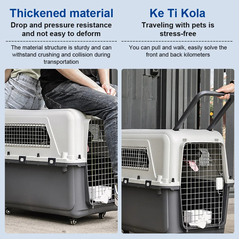 Heavy Dutyportable  Airline Travel  Carrier for pets Length 33in/Width 21.6in/Height 25.2in Pawnests