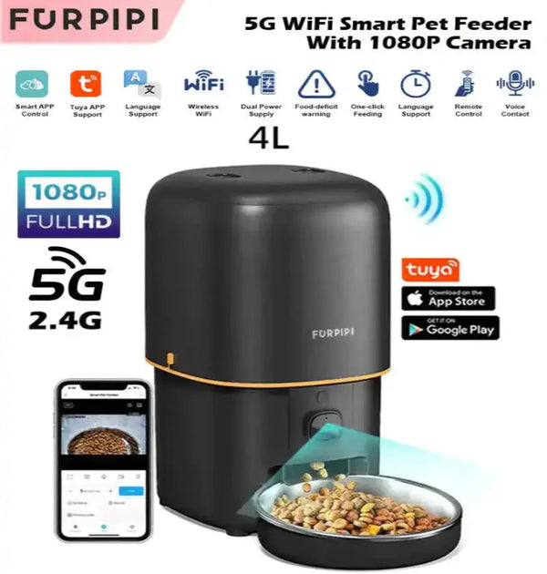 VisionFeeder | Dual-WiFi Smart Pet Feeder with Camera Pawnests