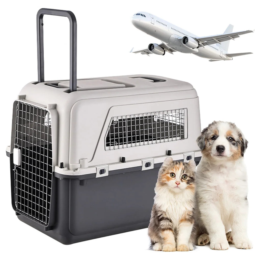 Heavy Dutyportable  Airline Travel  Carrier for pets Length 33in/Width 21.6in/Height 25.2in Pawnests