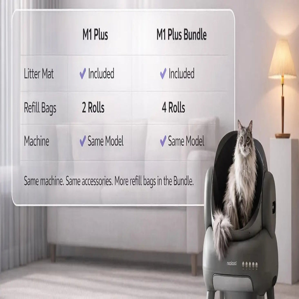 M1 Plus Automatic Cat Litter Box Bundle – Smart App, Odor Control & Multi-Cat Support Pawnests