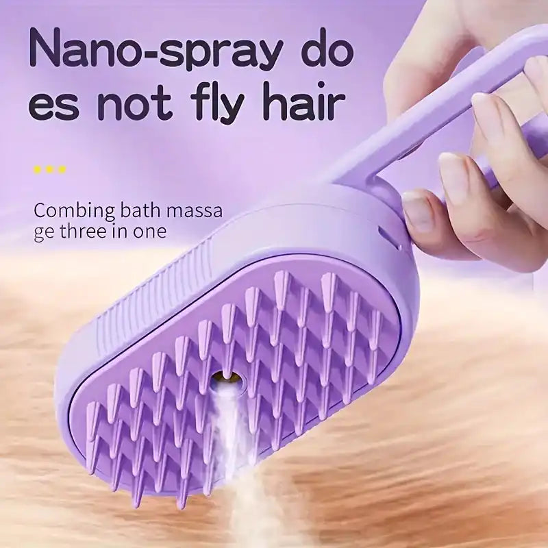 AeroBrush | 3-in-1 Foldable Steam Pet Brush Pawnests