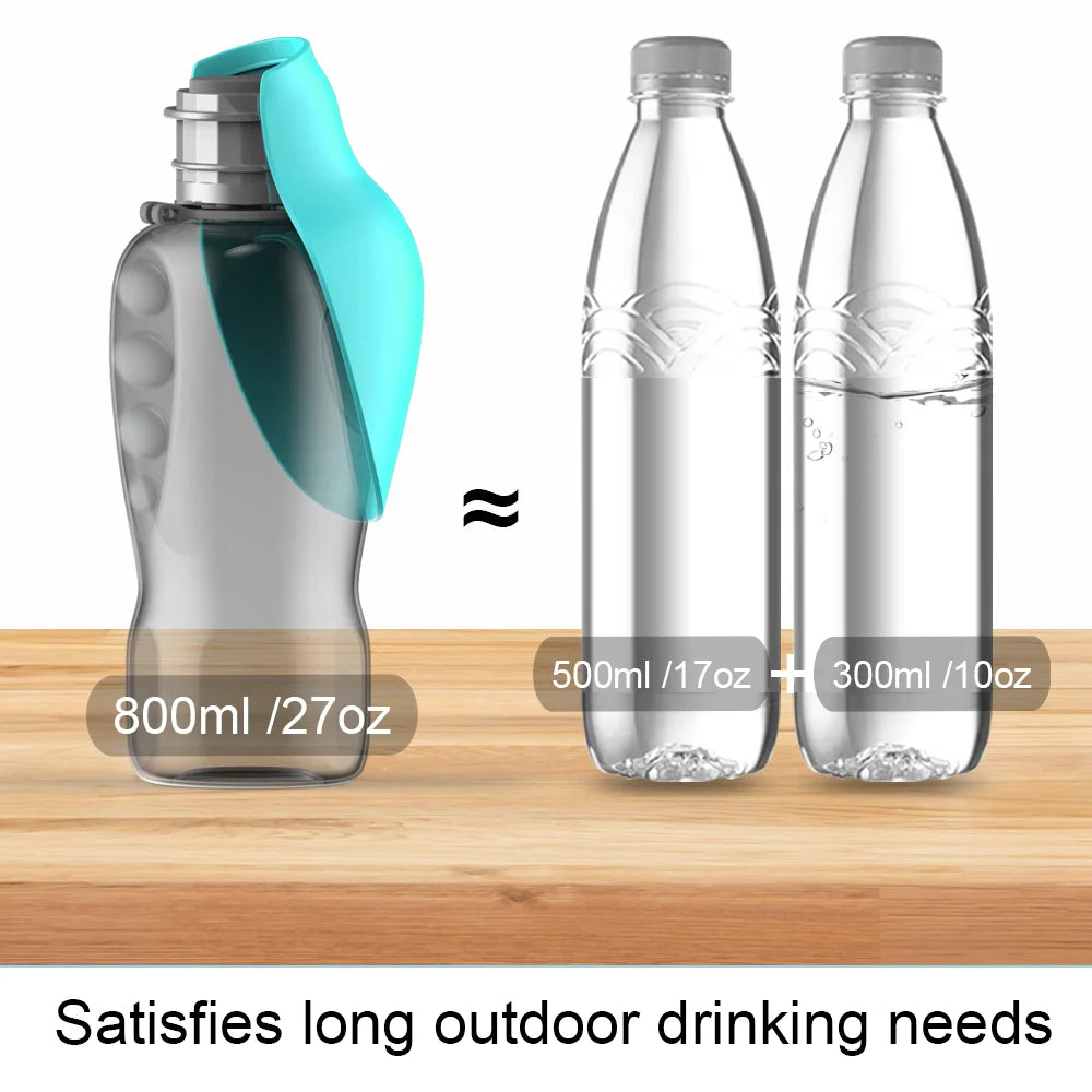 Foldable dog water bottle collapsed for travel — Pawnests