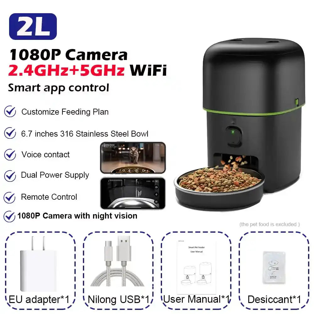 VisionFeeder | Dual-WiFi Smart Pet Feeder with Camera Pawnests